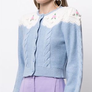 Alice McCall Floral Embroidery Knit Cardigan